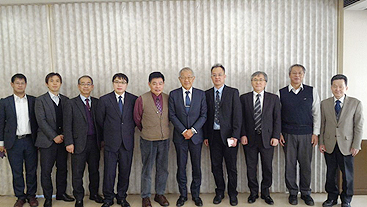 At a meeting with Prof. Fukuda, UEC President