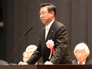 長友学園活動後援会長からの祝辞